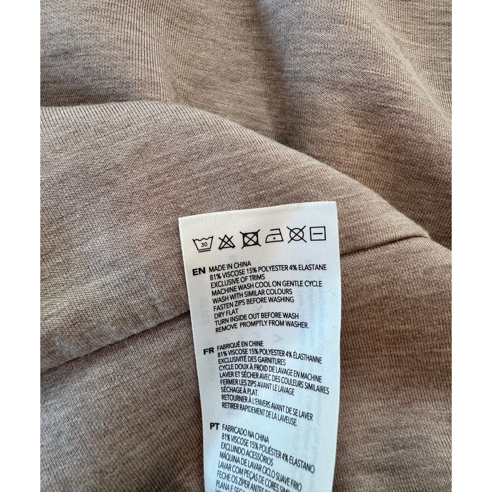 Varley Hawley Half Zip Sweat XS Taupe Marl Double Soft Oversized Pullover Cozy - Picture 13 of 16